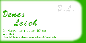 denes leich business card